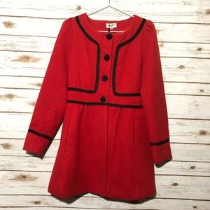 Pepaloves Anthropologie Red / Black Peacoat